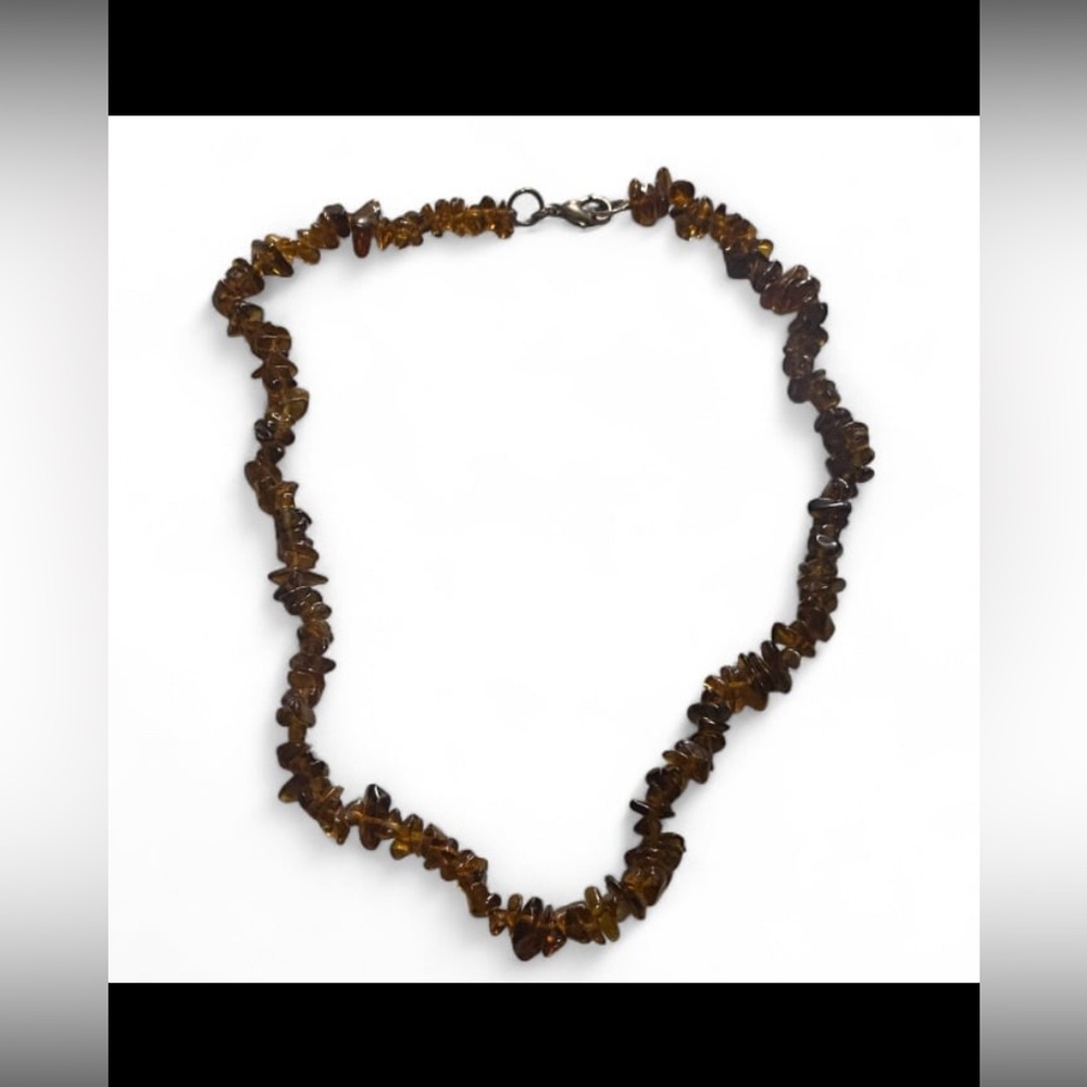 Genuine Amber Chip Bead Necklace #5026